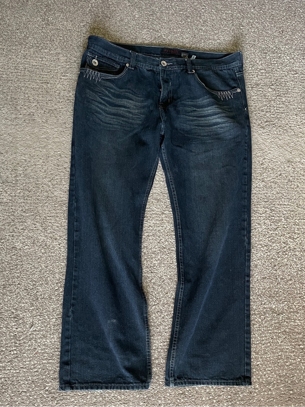 Y2K jeans with flap pockets